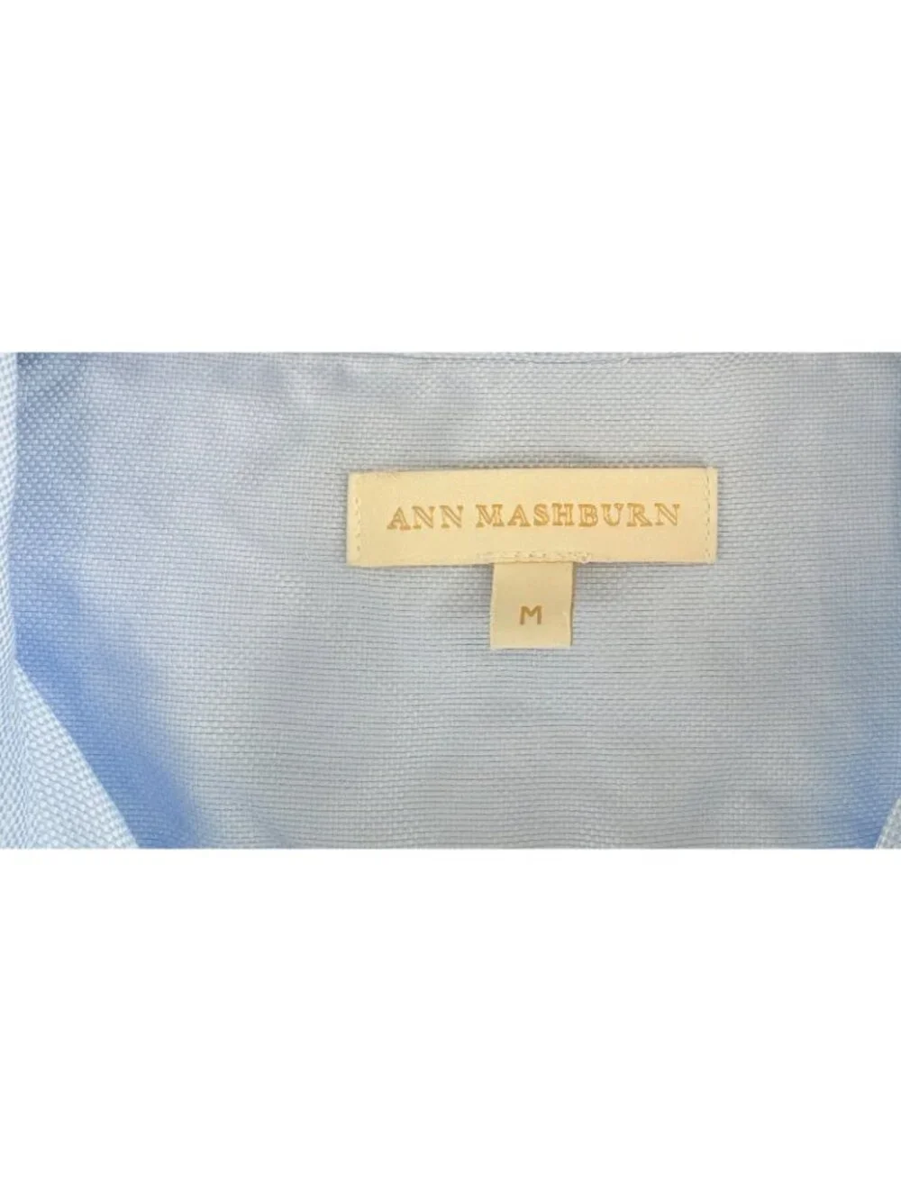 Ann Mashburn Icon Spread Shirt Sz M Sky Blue Roxford Oxford Button Down - Picture 6 of 12